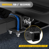 Nilight Trailer Hitch Tightener for 2 Inch Trailers Hitches Mount Anti Rattle Heavy Duty Steel with Rubber Cover Dark Blue U Bolt Matte Black Plate Electrophoresis Anti-Rust Triple Protective, view 6