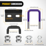 Nilight Trailer Hitch Tightener for 2 Inch Trailers Hitches Mount Anti Rattle Heavy Duty Steel with Rubber Cover Dark Purple U Bolt Matte Black Plate Electrophoresis Anti-Rust Triple Protective, view 2