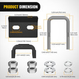 Nilight Trailer Hitch Tightener for 2 Inch Trailers Hitches Mount Anti Rattle Heavy Duty Steel with Rubber Cover Gray U Bolt Matte Black Plate Electrophoresis Anti-Rust Triple Protective, view 2