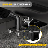 Nilight Trailer Hitch Tightener for 2 Inch Trailers Hitches Mount Anti Rattle Heavy Duty Steel with Rubber Cover Gray U Bolt Matte Black Plate Electrophoresis Anti-Rust Triple Protective, view 6