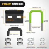 Nilight Trailer Hitch Tightener for 2 Inch Trailers Hitches Mount Anti Rattle Heavy Duty Steel with Rubber Cover Green U Bolt Matte Black Plate Electrophoresis Anti-Rust Triple Protective, view 2