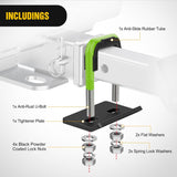 Nilight Trailer Hitch Tightener for 2 Inch Trailers Hitches Mount Anti Rattle Heavy Duty Steel with Rubber Cover Green U Bolt Matte Black Plate Electrophoresis Anti-Rust Triple Protective, view 4