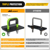 Nilight Trailer Hitch Tightener for 2 Inch Trailers Hitches Mount Anti Rattle Heavy Duty Steel with Rubber Cover Green U Bolt Matte Black Plate Electrophoresis Anti-Rust Triple Protective, view 5