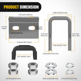 Nilight Trailer Hitch Tightener for 2 Inch Trailers Hitches Mount Anti Rattle Heavy Duty Steel with Rubber Cover Grey U Bolt Glossy Coating Plate Electrophoresis Anti-Rust Triple Protective, view 2