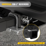 Nilight Trailer Hitch Tightener for 2 Inch Trailers Hitches Mount Anti Rattle Heavy Duty Steel with Rubber Cover Grey U Bolt Glossy Coating Plate Electrophoresis Anti-Rust Triple Protective, view 6