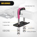 Nilight Trailer Hitch Tightener for 2 Inch Trailers Hitches Mount Anti Rattle Heavy Duty Steel with Rubber Cover Hot Pink U Bolt Matte Black Plate Electrophoresis Anti-Rust Triple Protective, view 3