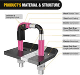 Nilight Trailer Hitch Tightener for 2 Inch Trailers Hitches Mount Anti Rattle Heavy Duty Steel with Rubber Cover Hot Pink U Bolt Matte Black Plate Electrophoresis Anti-Rust Triple Protective, view 4
