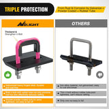 Nilight Trailer Hitch Tightener for 2 Inch Trailers Hitches Mount Anti Rattle Heavy Duty Steel with Rubber Cover Hot Pink U Bolt Matte Black Plate Electrophoresis Anti-Rust Triple Protective, view 5