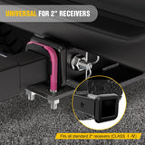 Nilight Trailer Hitch Tightener for 2 Inch Trailers Hitches Mount Anti Rattle Heavy Duty Steel with Rubber Cover Hot Pink U Bolt Matte Black Plate Electrophoresis Anti-Rust Triple Protective, view 6