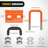Nilight Trailer Hitch Tightener for 2 Inch Trailers Hitches Mount Anti Rattle Heavy Duty Steel with Rubber Cover Orange U Bolt Glossy Coating Plate Electrophoresis Anti-Rust Triple Protective, view 2
