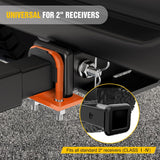 Nilight Trailer Hitch Tightener for 2 Inch Trailers Hitches Mount Anti Rattle Heavy Duty Steel with Rubber Cover Orange U Bolt Glossy Coating Plate Electrophoresis Anti-Rust Triple Protective, view 6