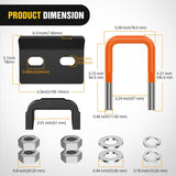 Nilight Trailer Hitch Tightener for 2 Inch Trailers Hitches Mount Anti Rattle Heavy Duty Steel with Rubber Cover Orange U Bolt Matte Black Plate Electrophoresis Anti-Rust Triple Protective, view 2