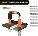 Nilight Trailer Hitch Tightener for 2 Inch Trailers Hitches Mount Anti Rattle Heavy Duty Steel with Rubber Cover Orange U Bolt Matte Black Plate Electrophoresis Anti-Rust Triple Protective, view 3