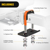 Nilight Trailer Hitch Tightener for 2 Inch Trailers Hitches Mount Anti Rattle Heavy Duty Steel with Rubber Cover Orange U Bolt Matte Black Plate Electrophoresis Anti-Rust Triple Protective, view 4