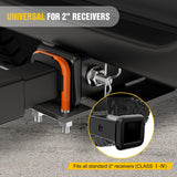 Nilight Trailer Hitch Tightener for 2 Inch Trailers Hitches Mount Anti Rattle Heavy Duty Steel with Rubber Cover Orange U Bolt Matte Black Plate Electrophoresis Anti-Rust Triple Protective, view 6