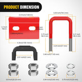 Nilight Trailer Hitch Tightener for 2 Inch Trailers Hitches Mount Anti Rattle Heavy Duty Steel with Rubber Cover Red U Bolt Glossy Coating Plate Electrophoresis Anti-Rust Triple Protective, view 2