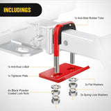 Nilight Trailer Hitch Tightener for 2 Inch Trailers Hitches Mount Anti Rattle Heavy Duty Steel with Rubber Cover Red U Bolt Glossy Coating Plate Electrophoresis Anti-Rust Triple Protective, view 4