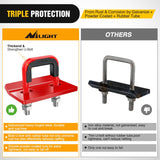 Nilight Trailer Hitch Tightener for 2 Inch Trailers Hitches Mount Anti Rattle Heavy Duty Steel with Rubber Cover Red U Bolt Glossy Coating Plate Electrophoresis Anti-Rust Triple Protective, view 5