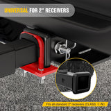 Nilight Trailer Hitch Tightener for 2 Inch Trailers Hitches Mount Anti Rattle Heavy Duty Steel with Rubber Cover Red U Bolt Glossy Coating Plate Electrophoresis Anti-Rust Triple Protective, view 6