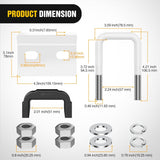 Nilight Trailer Hitch Tightener for 2 Inch Trailers Hitches Mount Anti Rattle Heavy Duty Steel with Rubber Cover White U Bolt Glossy Coating Plate Electrophoresis Anti-Rust Triple Protective, view 2