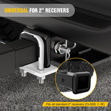 Nilight Trailer Hitch Tightener for 2 Inch Trailers Hitches Mount Anti Rattle Heavy Duty Steel with Rubber Cover White U Bolt Glossy Coating Plate Electrophoresis Anti-Rust Triple Protective, view 6