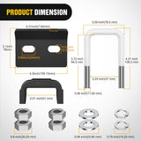 Nilight Trailer Hitch Tightener for 2 Inch Trailers Hitches Mount Anti Rattle Heavy Duty Steel with Rubber Cover White U Bolt Matte Black Plate Electrophoresis Anti-Rust Triple Protective, view 2