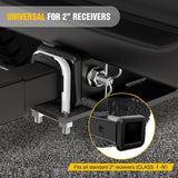 Nilight Trailer Hitch Tightener for 2 Inch Trailers Hitches Mount Anti Rattle Heavy Duty Steel with Rubber Cover White U Bolt Matte Black Plate Electrophoresis Anti-Rust Triple Protective, view 6