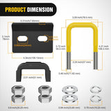 Nilight Trailer Hitch Tightener for 2 Inch Trailers Hitches Mount Anti Rattle Heavy Duty Steel with Rubber Cover Yellow U Bolt Matte Black Plate Electrophoresis Anti-Rust Triple Protective, view 2