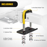 Nilight Trailer Hitch Tightener for 2 Inch Trailers Hitches Mount Anti Rattle Heavy Duty Steel with Rubber Cover Yellow U Bolt Matte Black Plate Electrophoresis Anti-Rust Triple Protective, view 4
