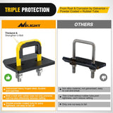 Nilight Trailer Hitch Tightener for 2 Inch Trailers Hitches Mount Anti Rattle Heavy Duty Steel with Rubber Cover Yellow U Bolt Matte Black Plate Electrophoresis Anti-Rust Triple Protective, view 5