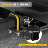 Nilight Trailer Hitch Tightener for 2 Inch Trailers Hitches Mount Anti Rattle Heavy Duty Steel with Rubber Cover Yellow U Bolt Matte Black Plate Electrophoresis Anti-Rust Triple Protective, view 6