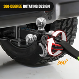 Nilight Trailer Hitch Tri-Ball Mount with Hook and Rotatable Tow Anti-Theft 3/4Inch Shackle Fits for 2inch Receiver Ball Size 1-7/8Inch 2Inch 2-5/16Inch GTW from 5000lbs to 10000lbs for RV SUV ATV Truck, view 6
