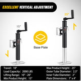 Nilight Trailer Jack 2000LBS Heavy Duty Swivel Bolt-On Trailer Jack 10 Inch Vertical Travel Alloy Steel Utility Trailers Tongue Jack Stand for RV Boat Horse Trailers Camper Utility Yacht Matt Black, view 3