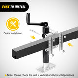 Nilight Trailer Jack 2000LBS Heavy Duty Swivel Bolt-On Trailer Jack 10 Inch Vertical Travel Alloy Steel Utility Trailers Tongue Jack Stand for RV Boat Horse Trailers Camper Utility Yacht Matt Black, view 5