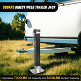 Nilight Trailer Jack 8000 LBS Weld On Heavy Duty Trailer Jacks Alloy Steel Square Direct Utility Trailers Tongue Jack 14 Inch Lift Adjustable Drop Leg RV Jack for Boat RV Camper Horse Yacht Trailers, view 2