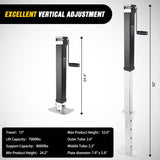 Nilight Trailer Jack 8000 LBS Weld On Heavy Duty Trailer Jacks Alloy Steel Square Direct Utility Trailers Tongue Jack 14 Inch Lift Adjustable Drop Leg RV Jack for Boat RV Camper Horse Yacht Trailers, view 3