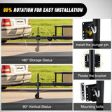 Nilight Trailer Jack with Wheel 1500 LBS 12 Inch Vertical Travel Swivel Bolt-on Heavy Duty Trailer Tongue Jacks Wheel Alloy Steel Utility Boat Trailers Stabilizer Jack Stand for Trailers RV Camper Black, view 5