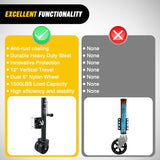 Nilight Trailer Jack with Wheel 1500 LBS 12 Inch Vertical Travel Swivel Bolt-on Heavy Duty Trailer Tongue Jacks Wheel Alloy Steel Utility Boat Trailers Stabilizer Jack Stand for Trailers RV Camper Black, view 6