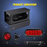 Nilight Trailer Light Box Kit | 6 Inch Oval Red Tail Lights | 2 Inch Round Red Side Marker Lights, view 2