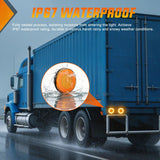 Nilight Trailer Tail Lights 2PCS 4Inch Round 32LED Amber Halo Chrome | Plated Frame Grommet Mount IP67 Waterproof Marker Clearance Turn Signal Running Taillights for Trailer Truck Pickup Camper RV, view 5
