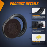 Nilight Trailer Tail Lights 2PCS 4Inch Round 32LED Smoked Amber Halo | Grommet Mount IP67 Waterproof Marker Clearance Stop Brake Turn Running Taillights for Trailer Truck Pickup Camper RV, view 4