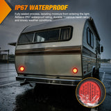 Nilight Trailer Tail Lights 2PCS 4Inch Round 40LED Red Stop Brake | Surface Mount Grommet IP67 Waterproof Marker Clearance Turn Signal Running Taillights for Trailer Truck Pickup Camper RV Bus, view 6