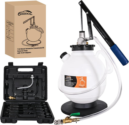 Nilight Transmission Fluid Pump Kit 7.5L Automotive Manual Oil Pump Extractor ATF Refill Dispenser Transfer Pump with 15 ATF Filler Adapters 2Gal Oil Filling Filler System Fluid Extractor Pump Tool Kit