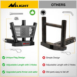 Nilight Triple Hitch Mount Flagpole Holder fits 2 Inch Receivers | Heavy Duty Metal Mount Kit Compatible with 0.87 to 1.38 Inch Diameter Flag Tube for Trucks SUV RV Pickup Camper Trailer Jeep, view 5