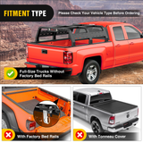 Nilight Truck Bed Cargo Rack Compatible with 2002-2024 Dodge Ram 1500 2014-2024 Chevy Silverado 1500 2009-2024 Ford F150 2007-2013 Toyota Tundra Overland Extender with 2Pcs LED Light Pods, view 4