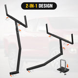 Nilight Truck Bed Extender w/Straps & Receiver Tightener & Flag, Fits 2-inch Hitch Receiver, 2-in 1 Pickup Hitch Mount Truck Bed Extension for Rack, SUV, Lumber, Ladder, Canoe, Boat, Kayak, Pipes, view 4