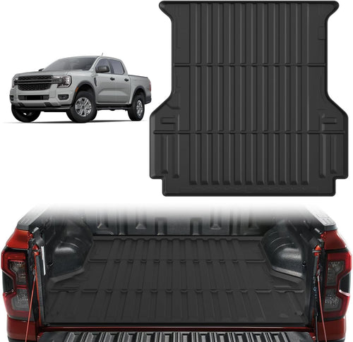 Nilight Truck Bed Mat Compatible with Ford Ranger 2024 2025 2026 5 FT | 5.0 FT Custom Fit, TPE Material, Heavy-Duty, Non-Slip, All Weather Protection