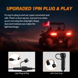 Nilight RGB Whip Light 1PC 2FT Lighted Antenna Whips with Remote & App Control DIY Chasing Patterns Brake Reverse Lights for ATV UTV Polaris RZR Can-am Dune Buggy Pickup Trucks Jeep, view 5