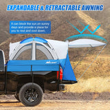 Nilight Truck Bed Tent 5.0-5.5FT Pickup Truck Tents with Removable Awning Waterproof PU2000mm Double Layer Rainfly Storage Bag 2-Person Sleeping Tailgate Bed Tents for Camping Travel Outdoor,Blue Grey, view 4
