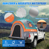 Nilight Truck Bed Tent 5.2-5.8 FT Pickup Tents with Rainfly Waterproof PU2000mm Double Layer Tent for Truck 2-Person Portable Full Size Short Tailgate Bed Tent for Camping Outdoor Travel, Orange Grey, view 3